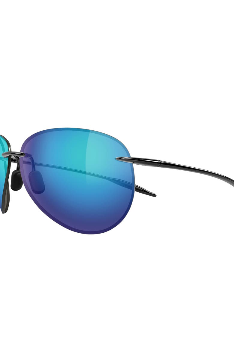 Maui Jim Sugar Beach 62mm PolarizedPlus2<sup>®</sup> Round Sunglasses, Alternate, color, Black