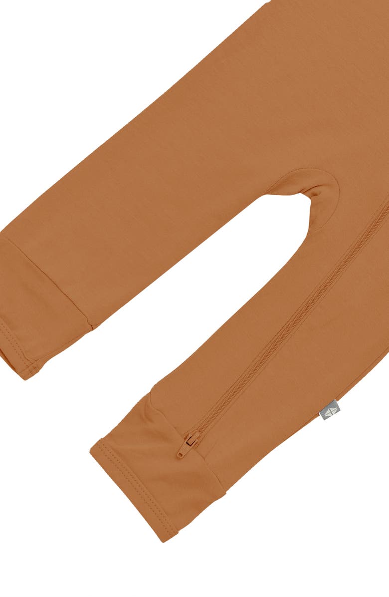 Kyte BABY Zip-Up Romper, Alternate, color, Nutmeg