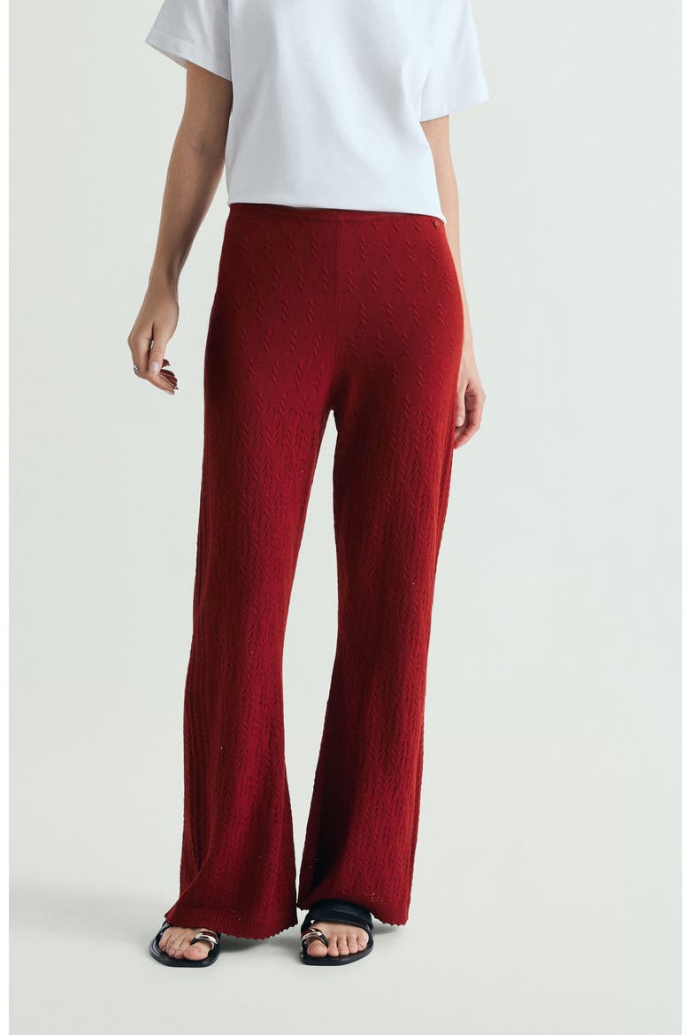 Set Pointelle Knit Pant, Main, color, Red