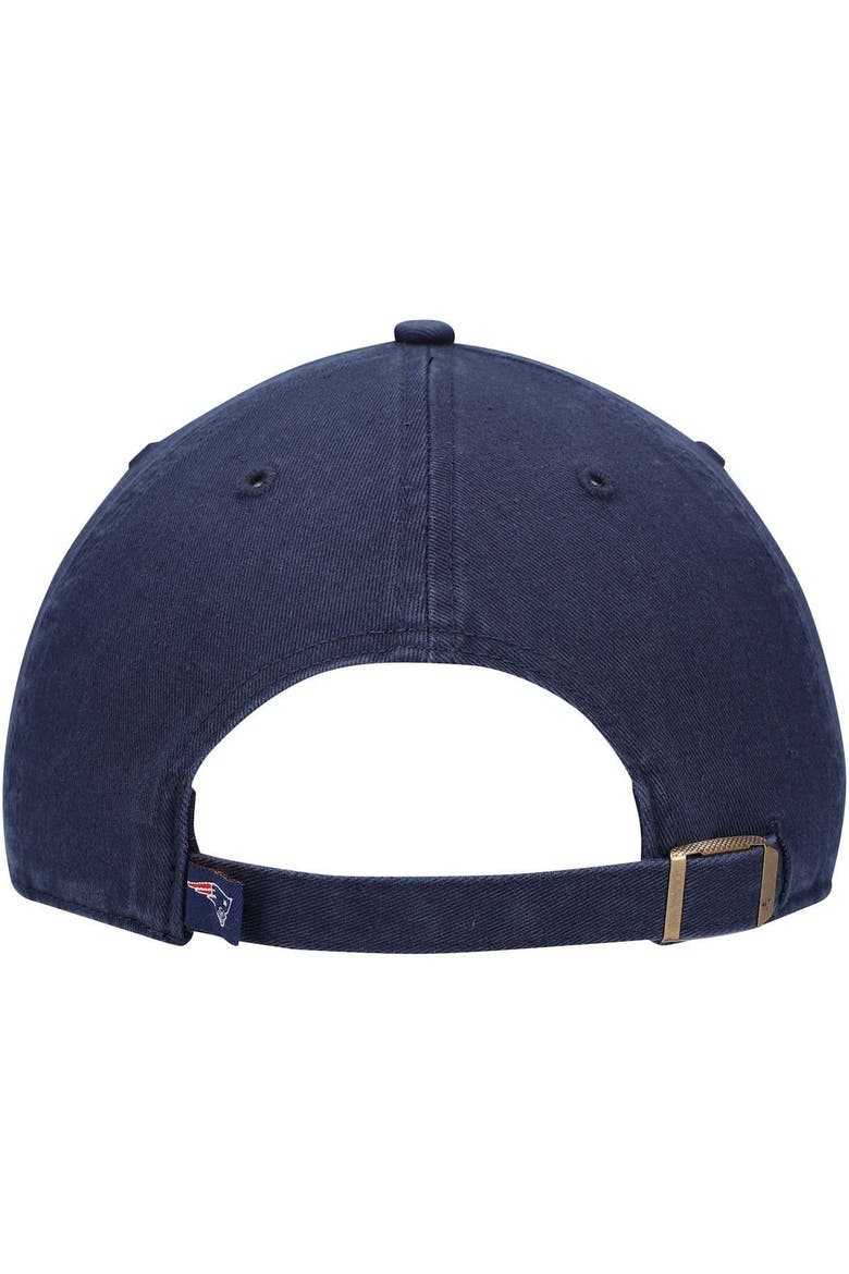 Men's '47 Navy New England Patriots Clean Up Alternate Logo Adjustable Hat, Alternate, color, NAVY