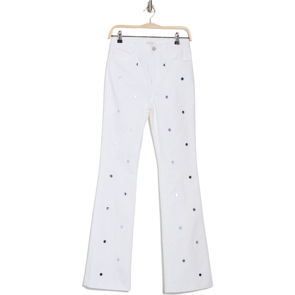 CINQ À SEPT CINQ À SEPT SHILENE MIRROR SEQUIN FLARE PANTS