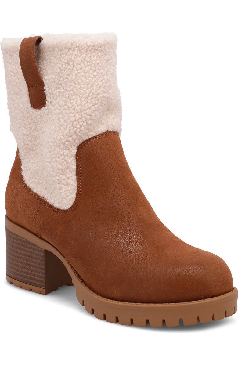 MIA Jakob Faux Shearling Bootie, Main, color,