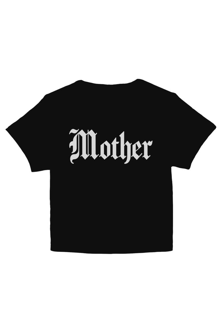 Junior's Lost Gods Mother Bold Tattoo  Graphic T-Shirt, Main, color, Black