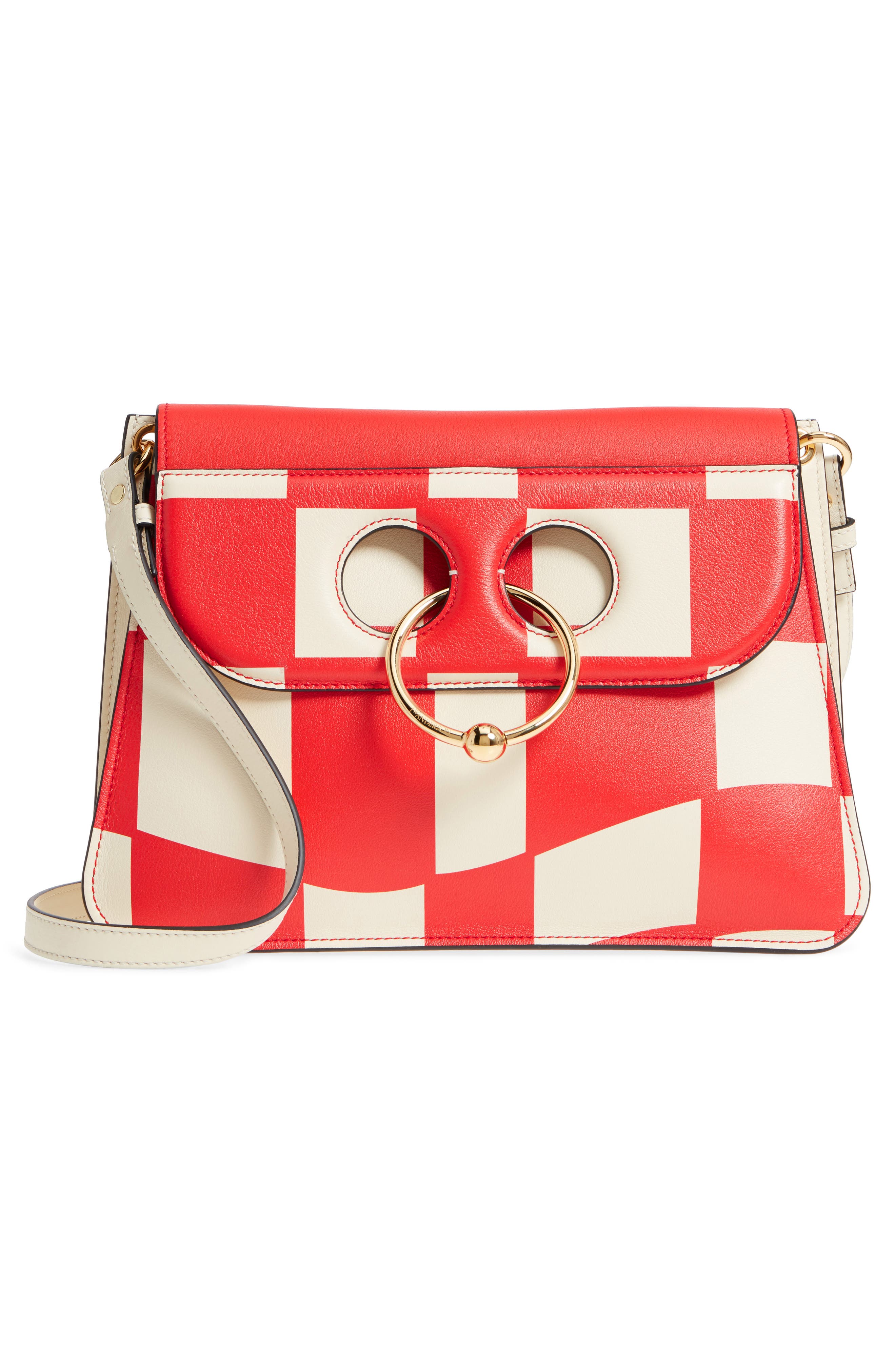 JW Anderson Medium Pierce Checkerboard Print Shoulder Bag, Alternate, color, 