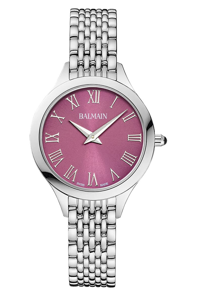 Beleganza Bracelet Watch, 32mm, Main, color, PURPLE STAINLESS STEEL
