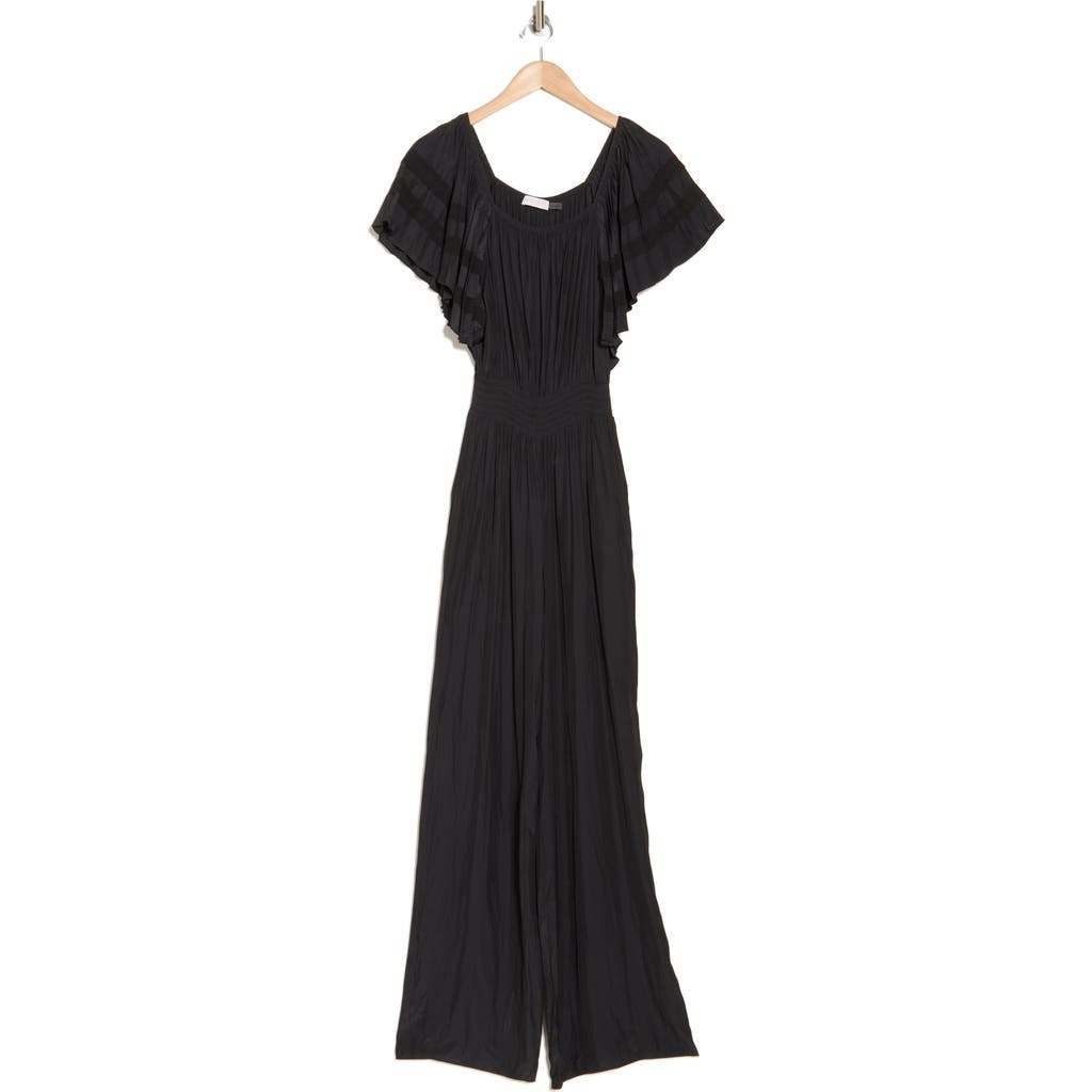 RAMY BROOK RAMY BROOK TINSLEY OFF THE SHOULDER SHORT SLEEVE JUMPSUIT