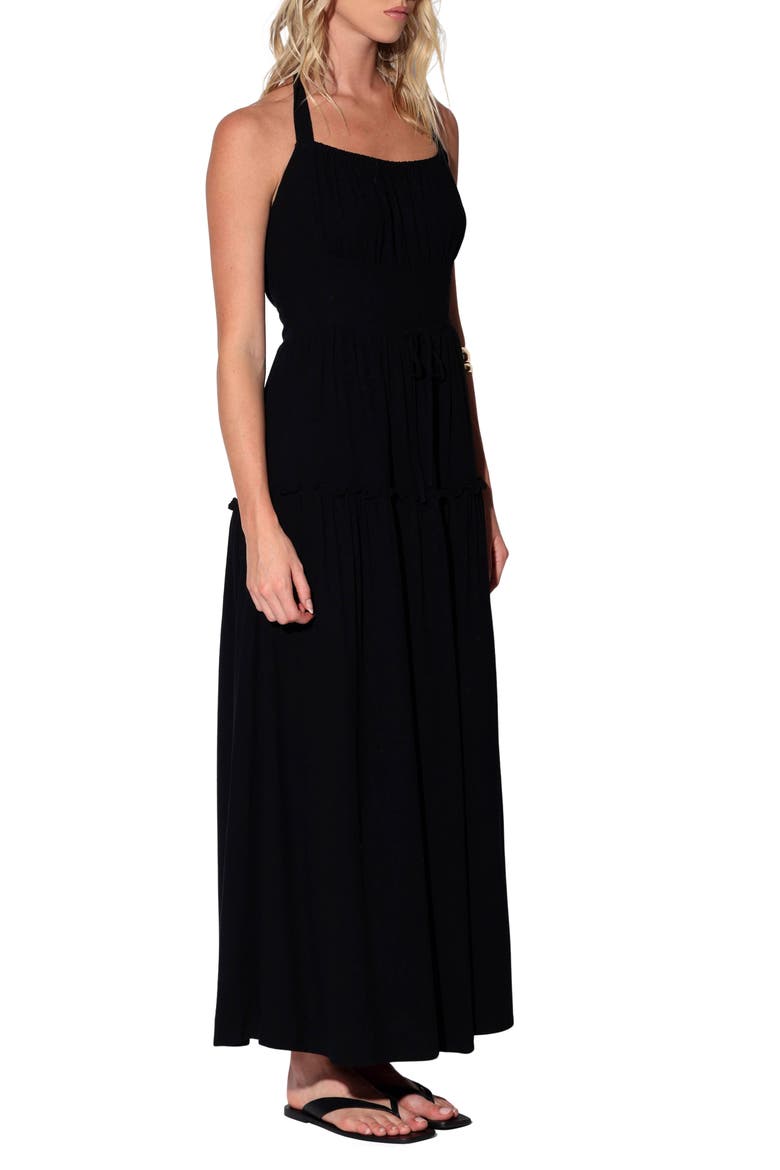 Tansy Tiered Maxi Dress, Alternate, color, BLACK