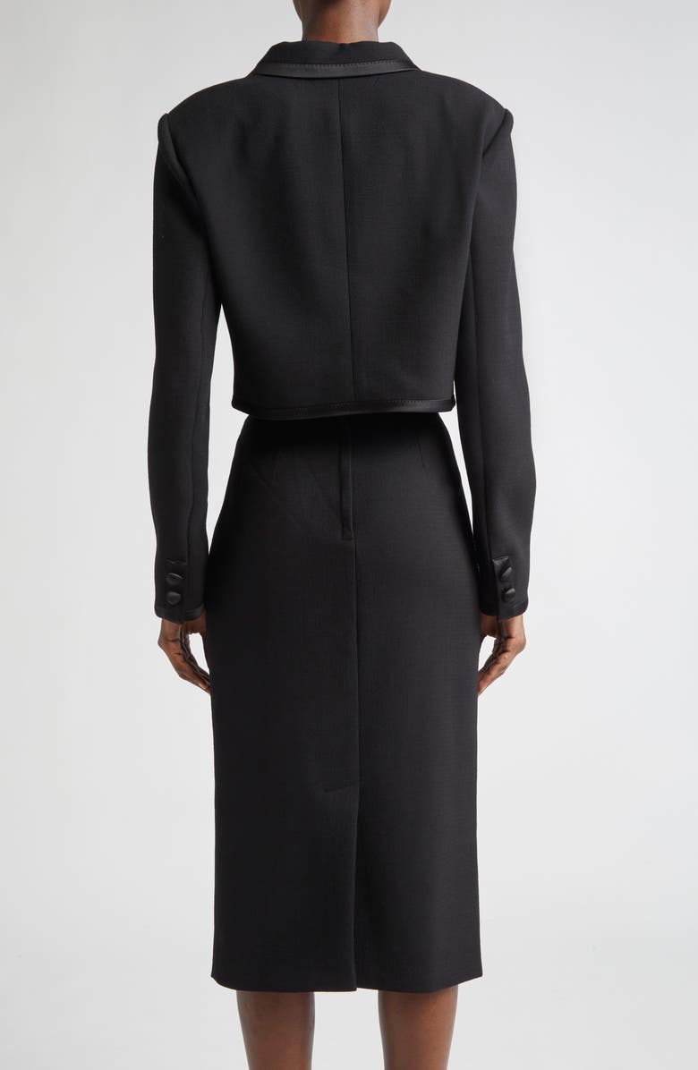 Dolce&Gabbana Double Breasted Crop Jacket, Alternate, color, N0000 Nero