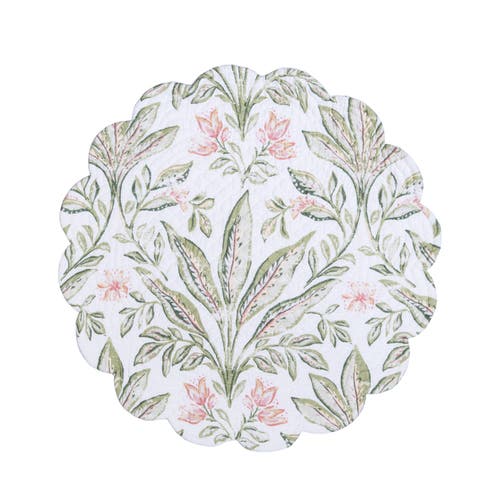 C & F Home C&f Home Lana Palms Reversible Machine Washable Round Scallop Quilt Placemats Set Of 6 In Multi