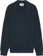 NN07 Paul 60019 Long Sleeve Ribbed Organic Cotton Polo Sweater