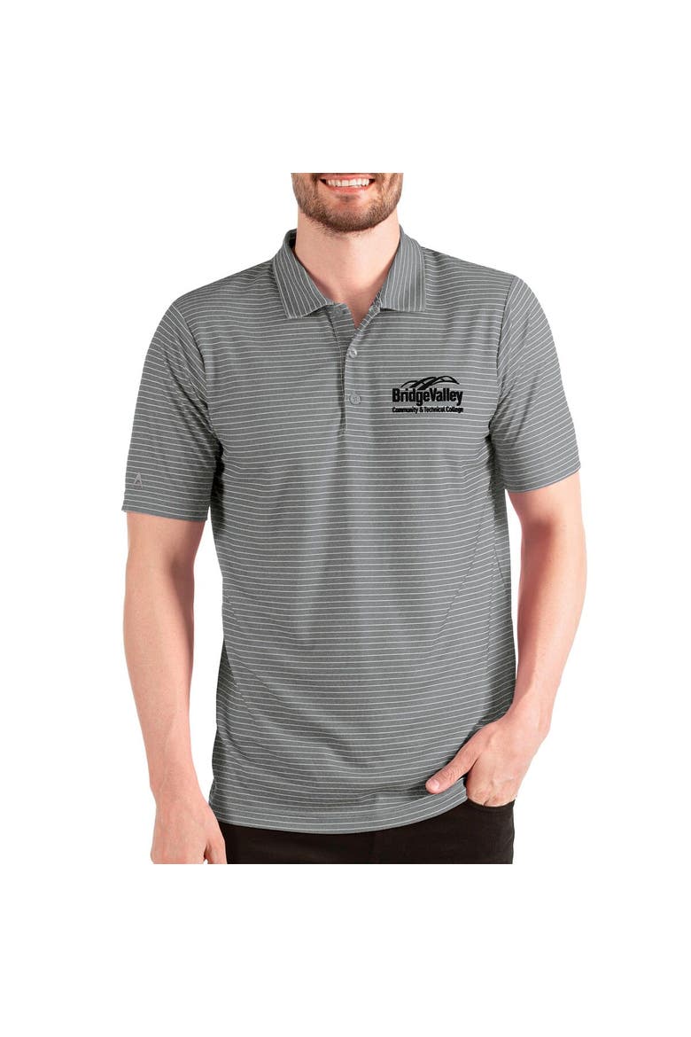 Men's Antigua Heathered Gray BridgeValley Community & Technical College Esteem Polo, Main, color, Heather Gray