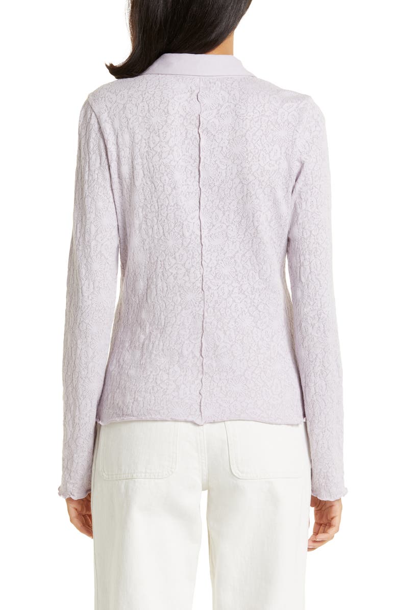 rag & bone Gemma Jacquard Shirt, Alternate, color, Lilac