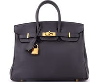 Pre-Owned Hermes Birkin Handbag Grey Jonathan with Gold Hardware 25