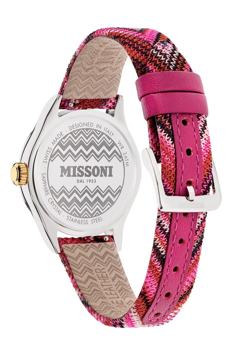 Missoni Classic Textile Strap Watch, 34mm, Alternate, color,