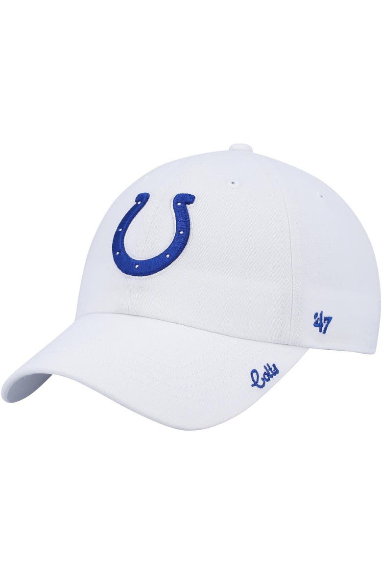 Women's '47 White Indianapolis Colts Team Miata Clean Up Adjustable Hat, Main, color, White