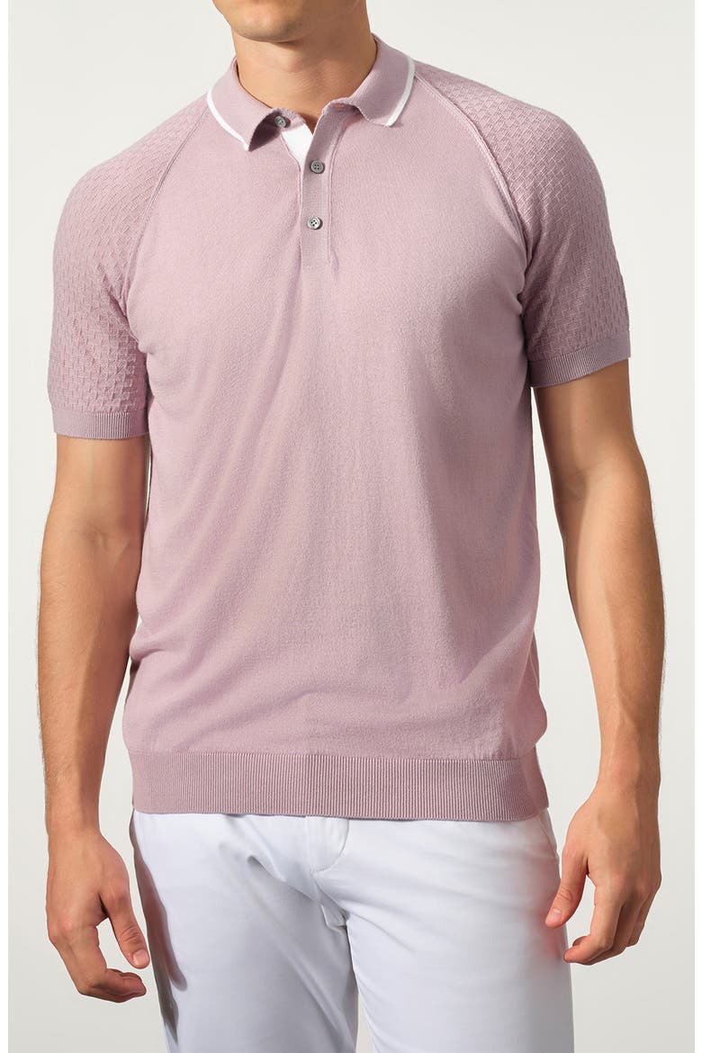 Cotton Blend Sweater Polo, Main, color, LAVENDER