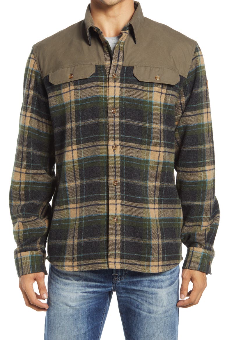 Granit Plaid Button-Up Flannel Shirt, Main, color, TARMAC