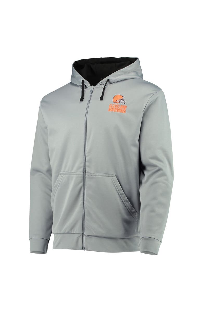 DUNBROOKE Men's Dunbrooke Gray/Black Cleveland Browns Apprentice Full-Zip Hoodie, Alternate, color, Gray