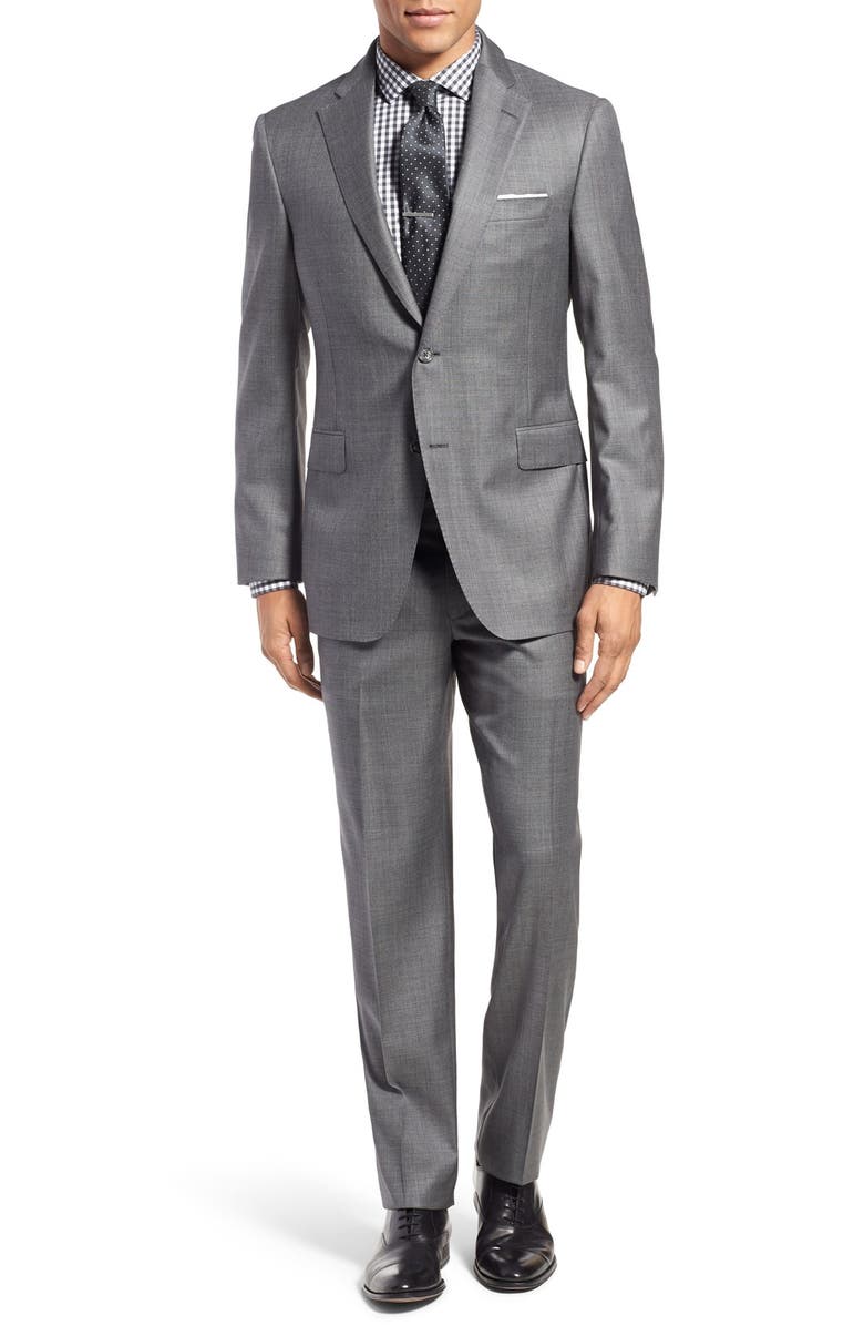 Samuelsohn Beckett Classic Fit Solid Wool Suit, Main, color,