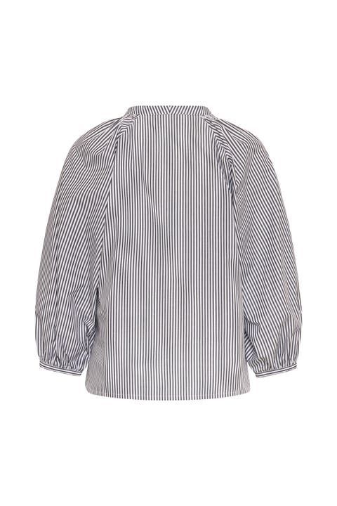 Striped Blouse With Zebra Patches