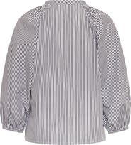 Maison Common Striped Blouse With Zebra Patches