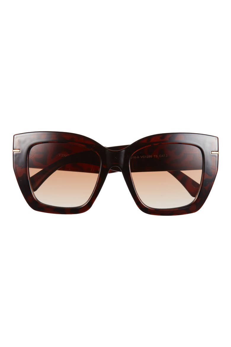 Glam Cat Eye Sunglasses, Main, color, TORTOISE