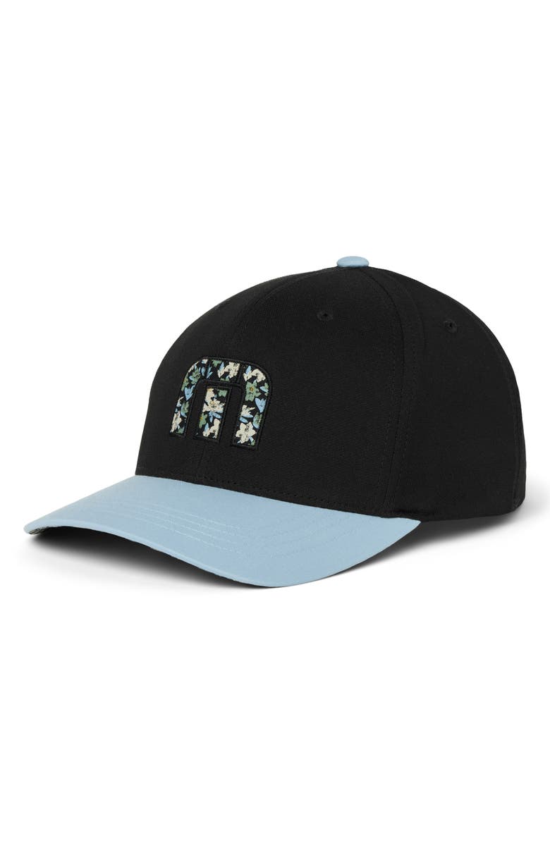 TravisMathew Fairway Fit Snapback Baseball Cap, Main, color, Black