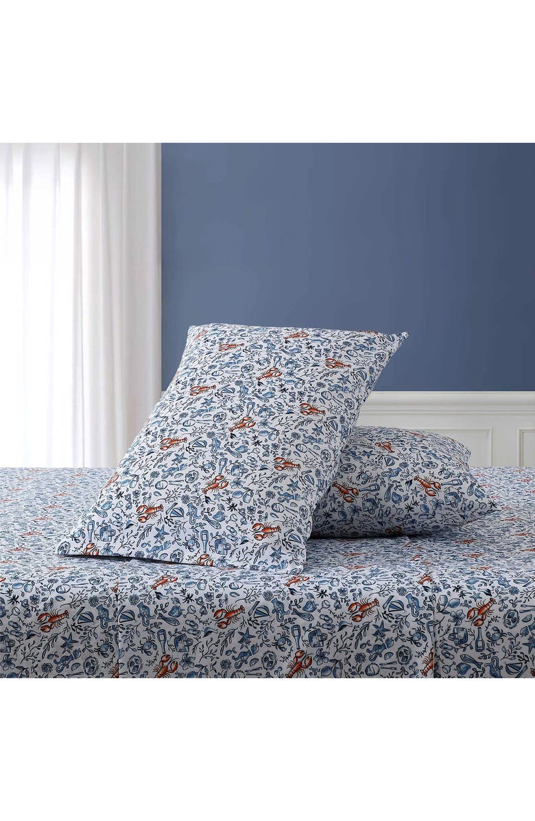 Nautica Coastal Fun Cooling Microfiber Sheet Set, Alternate, color, Blue