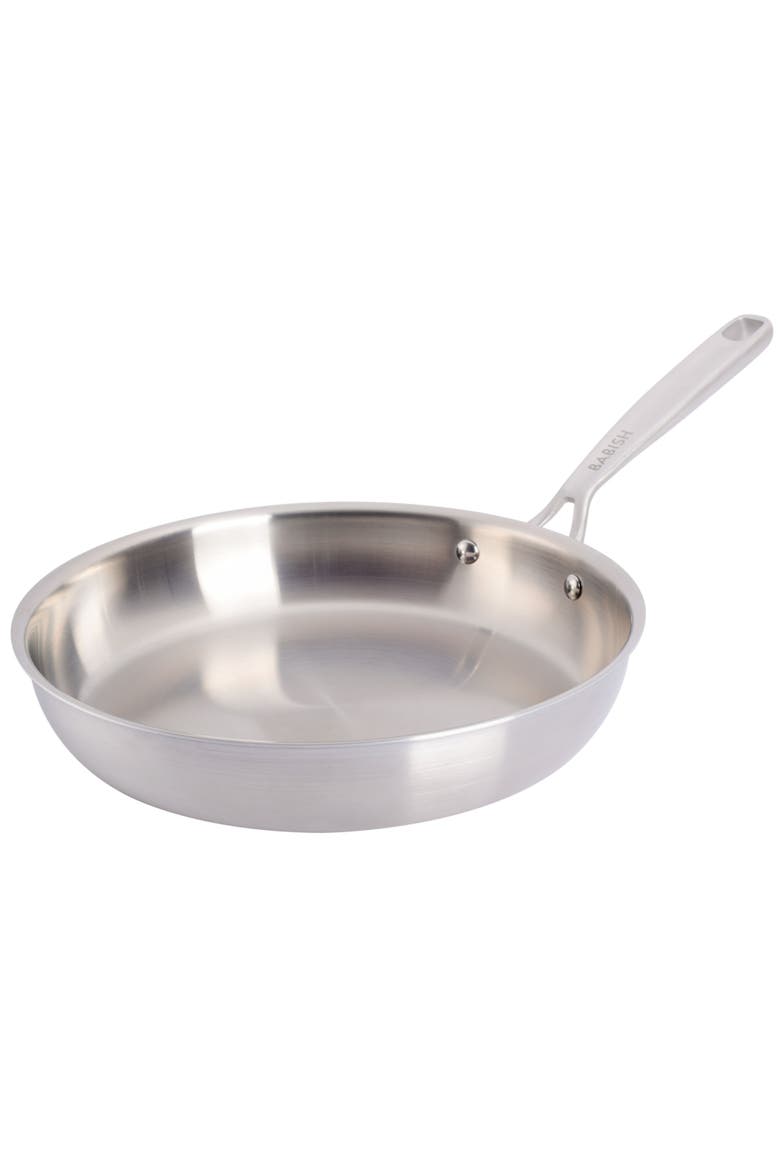10 Inch Tri Ply Stainless Steel Frying Pan, Main, color, Stainless Steel