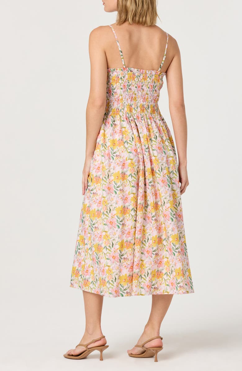 ASTR the Label Floral Print A-Line Dress, Alternate, color, Pink Yellow Floral