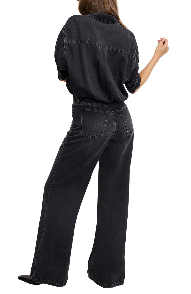 Good American Denim Jumpsuit, Alternate, color, Black389