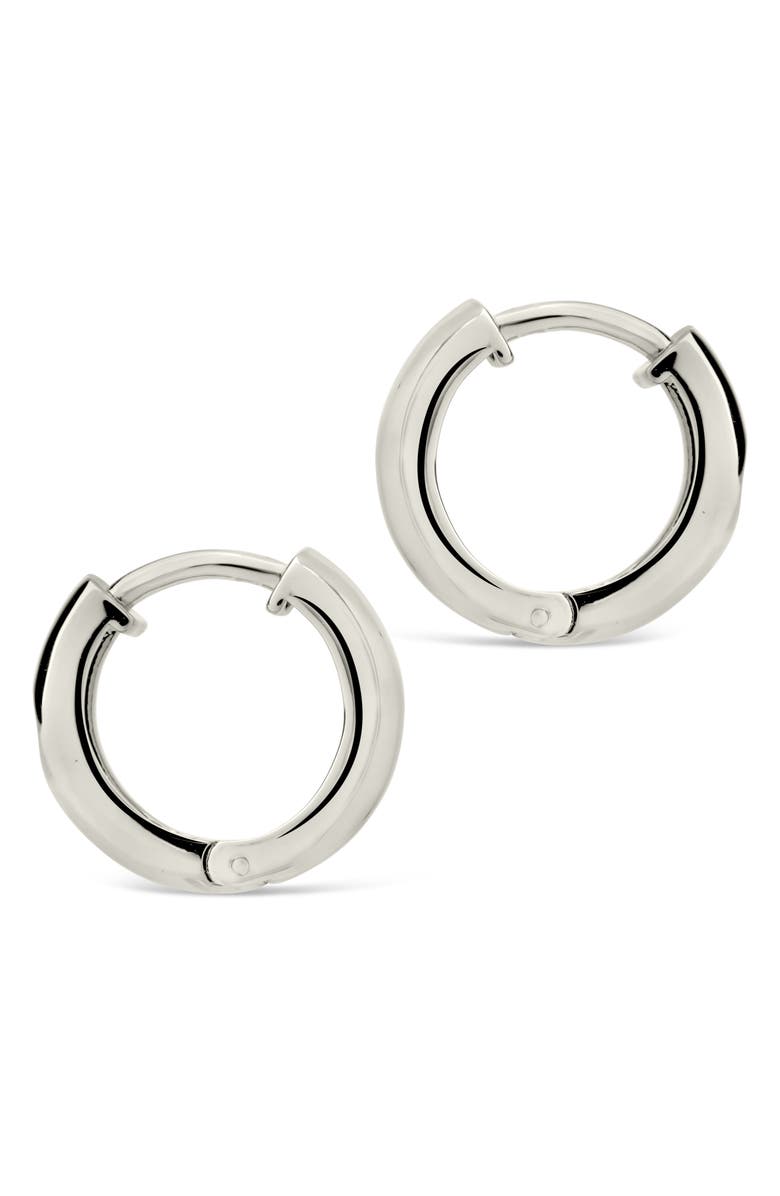 Sterling Forever Rayne CZ Hoop Earrings, Alternate, color, Silver