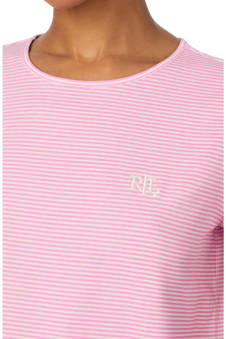 Print Cotton Boxer Pajamas, Alternate, color, PINK STRIPE