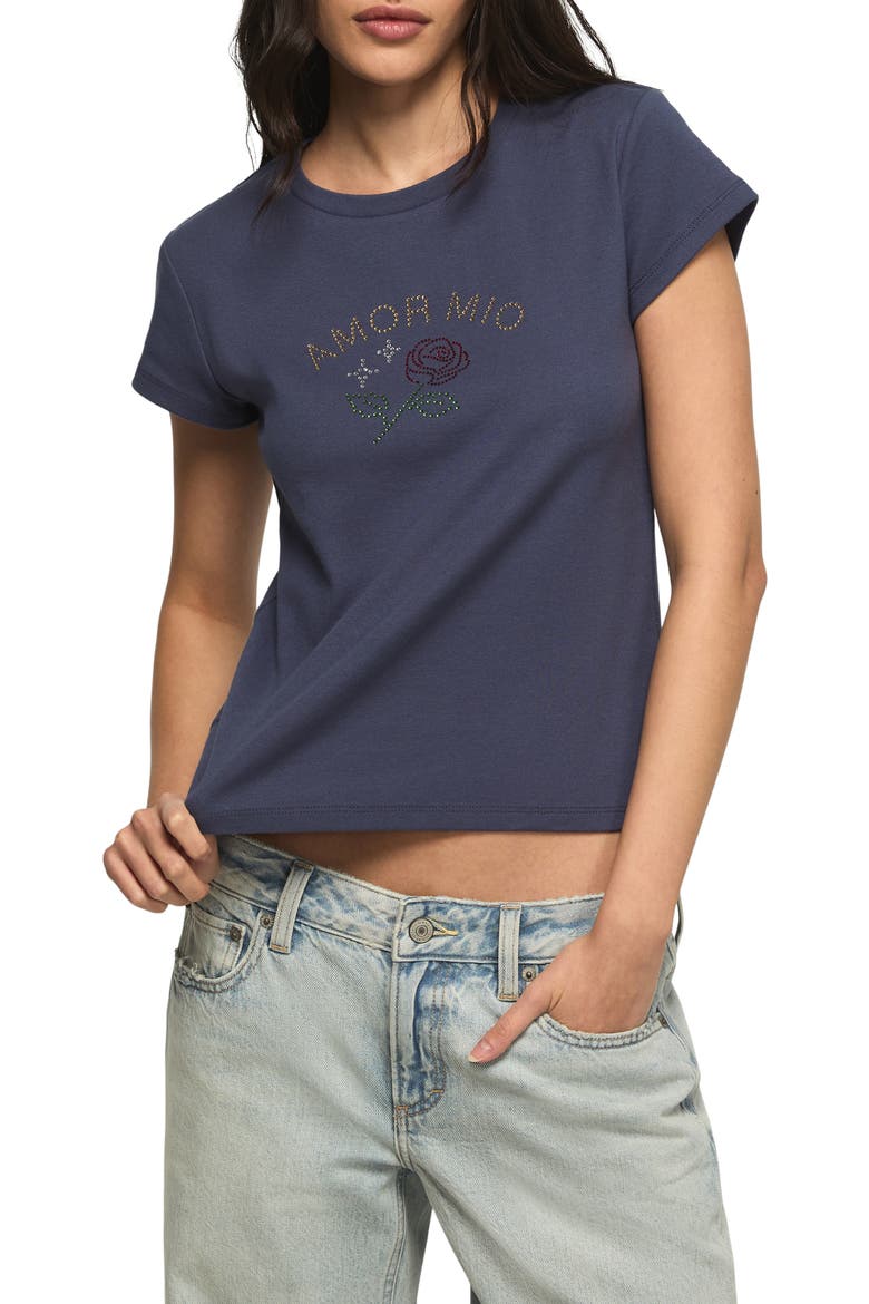 Amor Mio Baby T-Shirt, Main, color, ABYSS BLUE