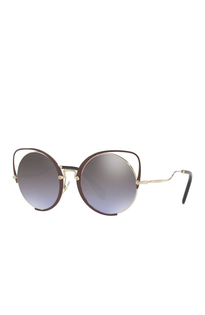 Miu Miu 54mm Round Lens Cat Eye Sunglasses, Alternate, color,