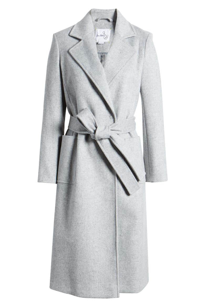 Wrap Coat, Alternate, color, HEATHER GREY