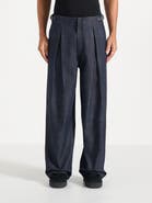 Manière De Voir Lior Box Pleat Wide Leg Denim Jeans
