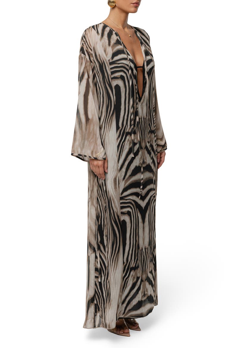 New Vista Long Sleeve Maxi Dress, Alternate, color, BLACK