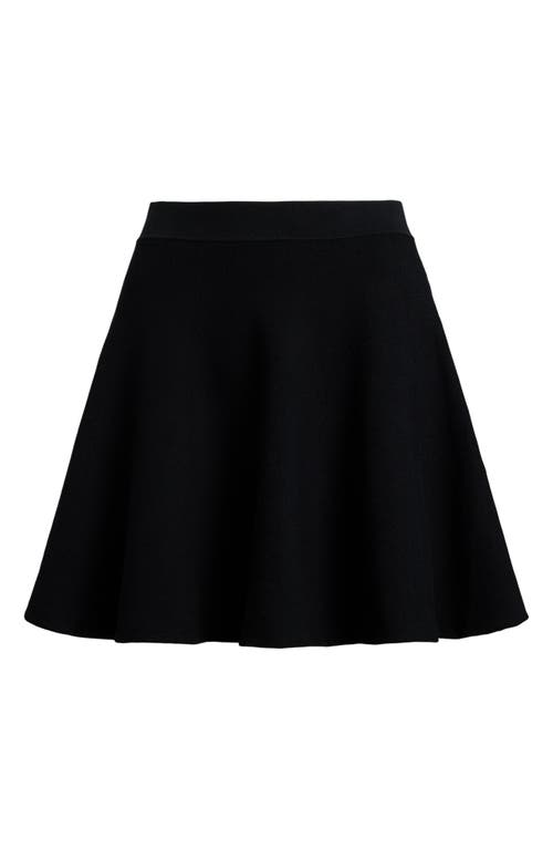 Polo Ralph Lauren Cotton-blend Knitted Mini Skirt In Black