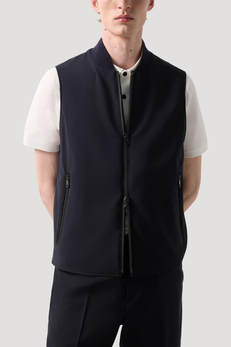 Virgin Wool Vest Jeff, Alternate, color, Navy blue
