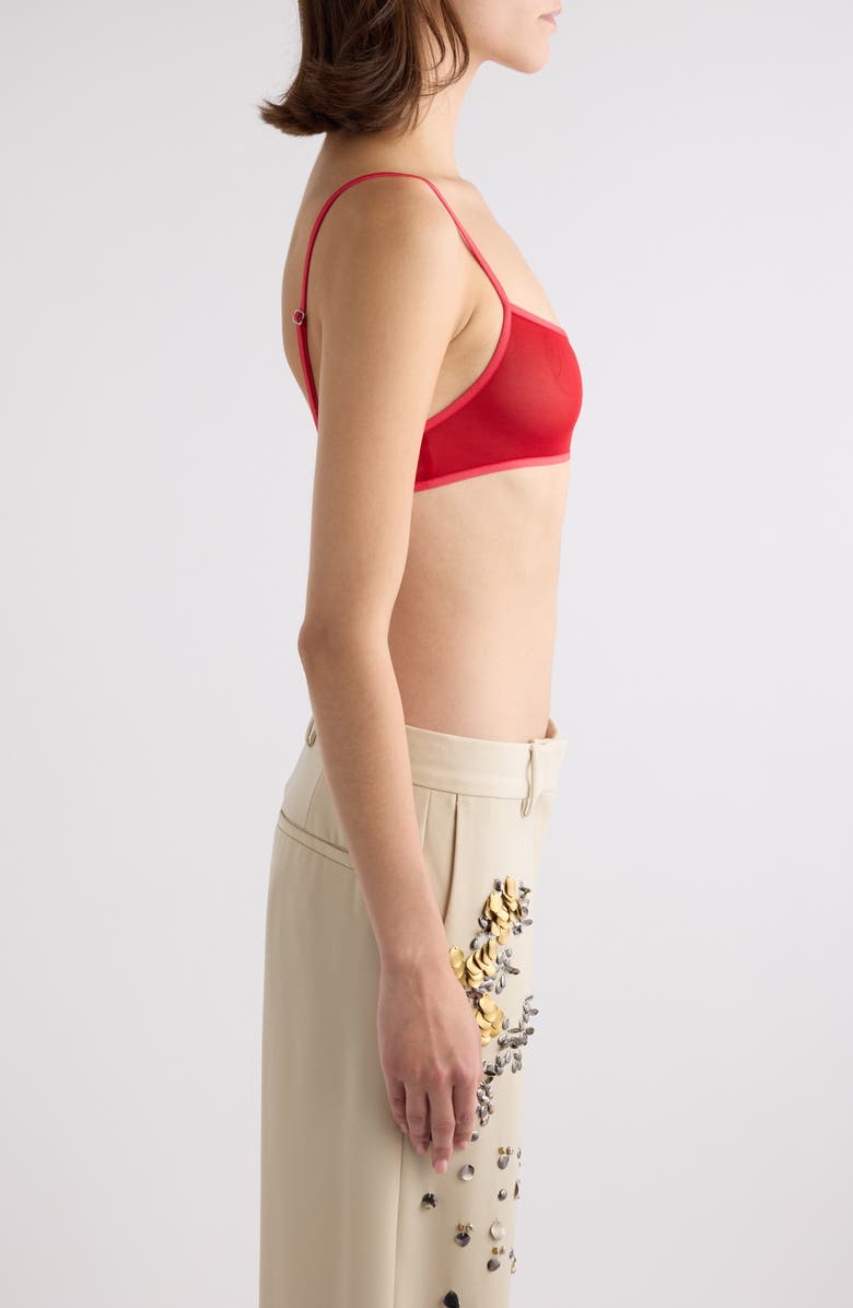 Dries Van Noten Stretch Silk Bra Top, Alternate, color,