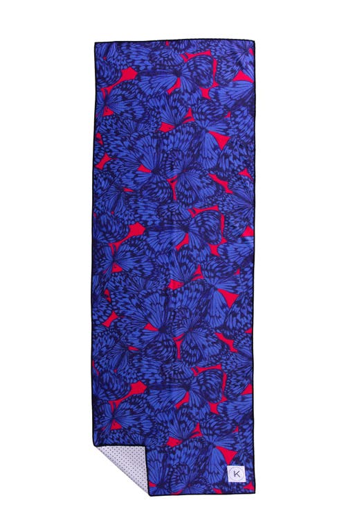 KALEIDOSCOPE Yoga Towels Blue Zebra Yoga Towel in Midnight Monarch  product