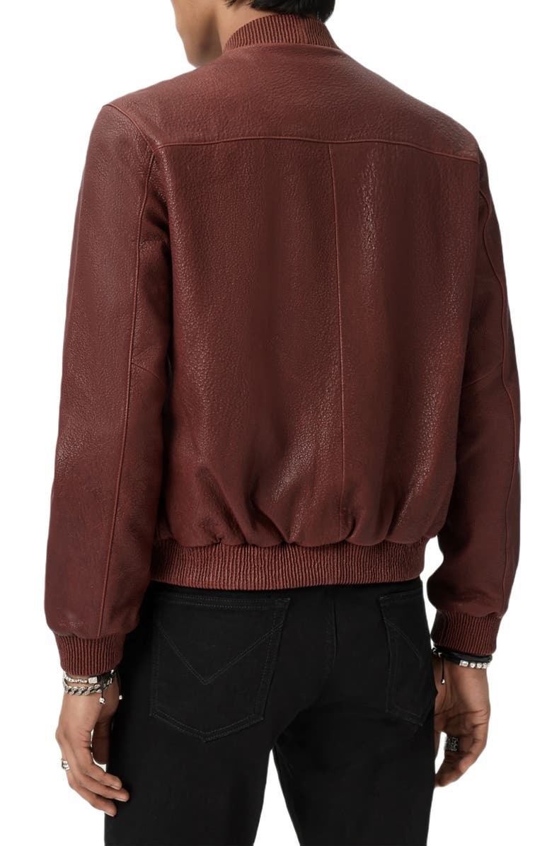 John Varvatos Xavier Leather Jacket, Alternate, color, Tamarind