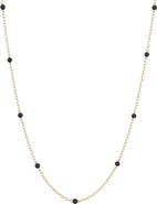 Argento Vivo Sterling Silver Enamel Dot Station Necklace