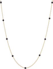 Argento Vivo Sterling Silver Enamel Dot Station Necklace