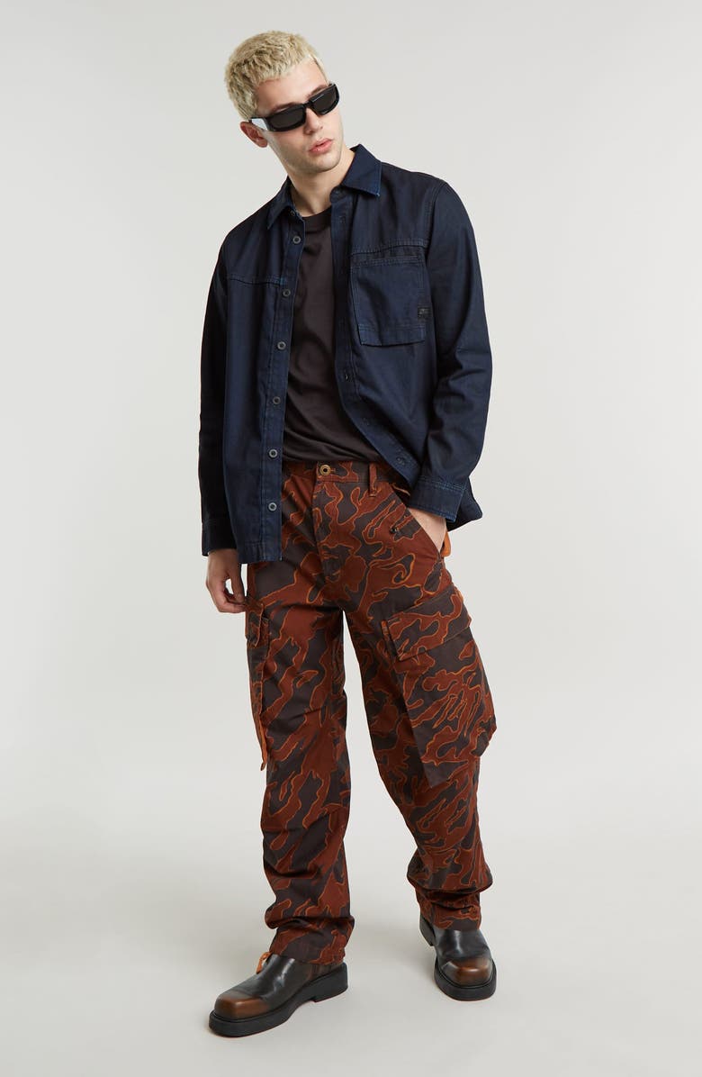G-STAR Abstract Camo Print Cotton Cargo Pants, Alternate, color, 