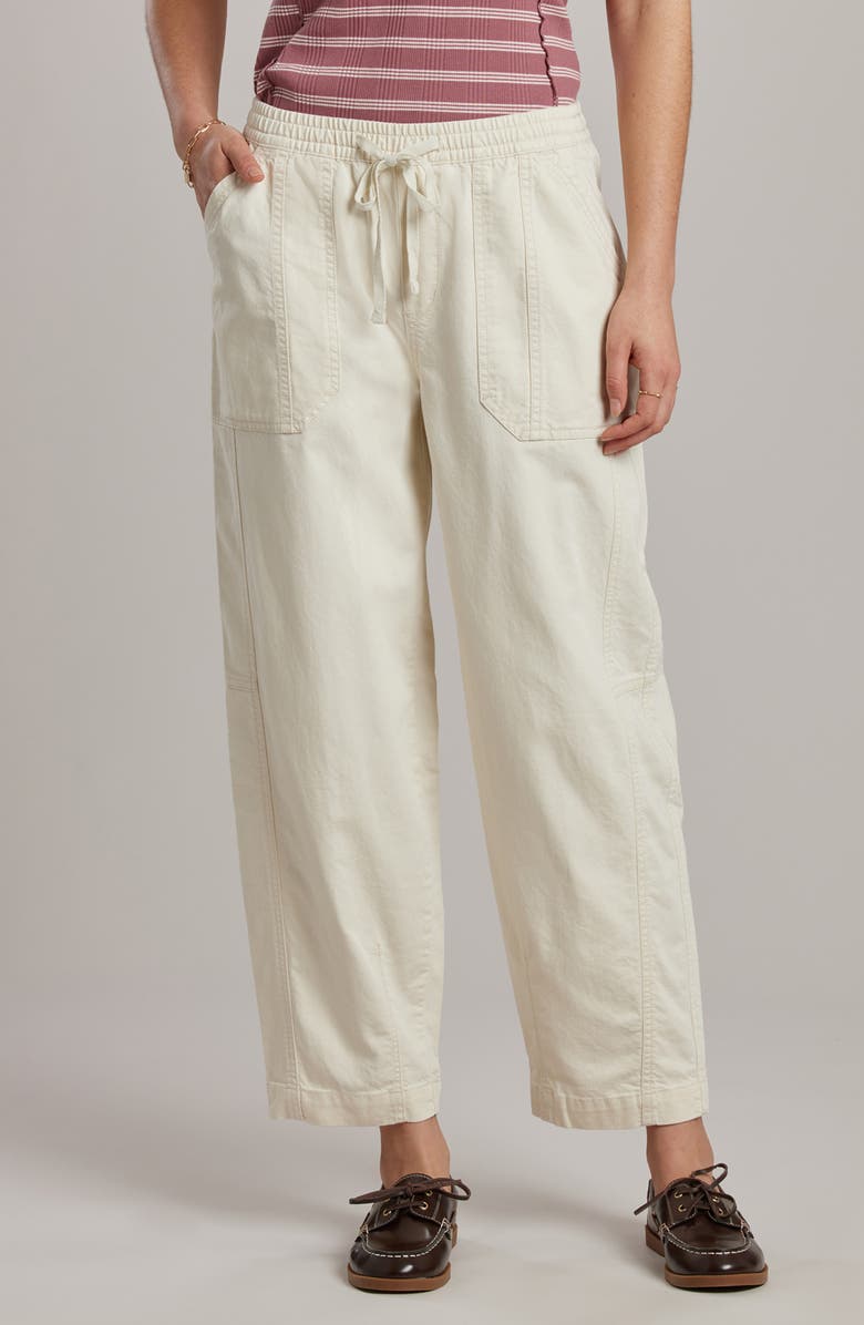 SUPPLIES BY UNIONBAY Bryce Twill Barrel Leg Pants, Main, color, Stone