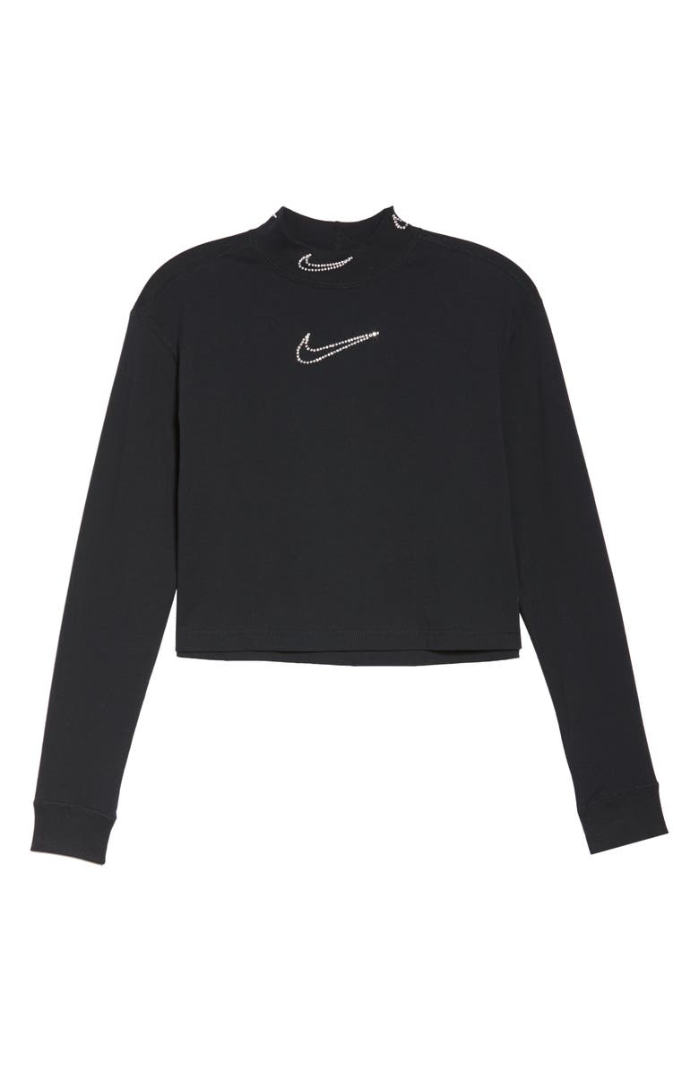Nike Sportswear Y2K Embellished Mock Neck Crop Top, Alternate, color,