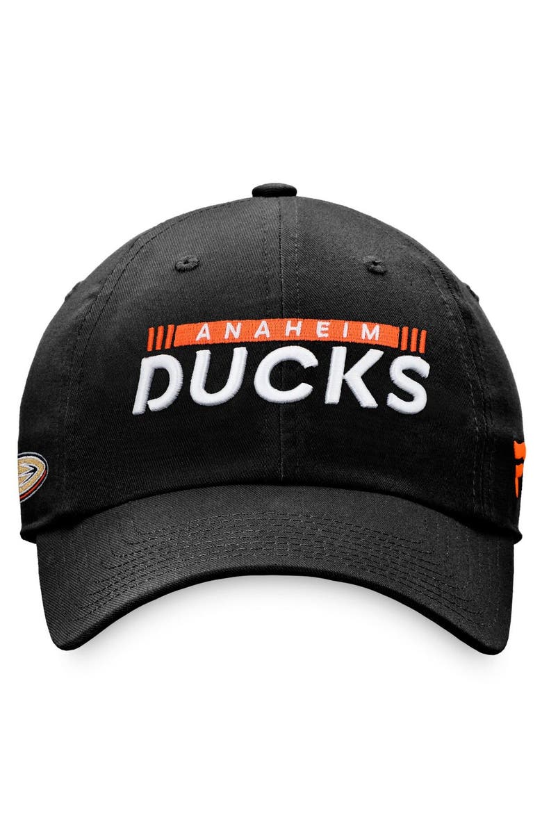 FANATICS Men's Fanatics Branded Black Anaheim Ducks Authentic Pro Rink Adjustable Hat, Alternate, color, 