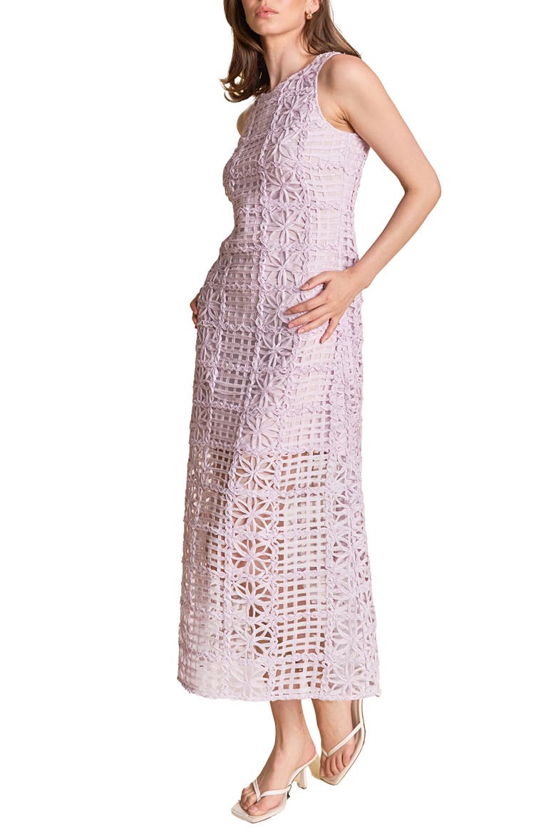 Textured Sleeveless Maxi Dress, Alternate, color, LILAC
